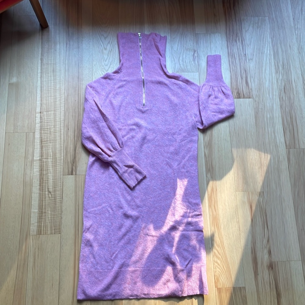 J.Crew cozy pink merino sweater dress NWOT